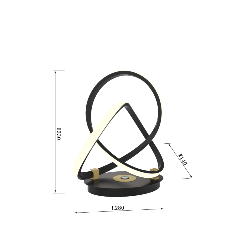 Wofi 8134-104 - LED Dotykowa ściemnialna lampa stołowa INDIGO LED/10,5W/230V czarna/złota