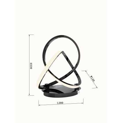 Wofi 8134-105 - LED Dotykowa ściemnialna lampa stołowa INDIGO LED/10,5W/230V czarny/chrom błyszczący