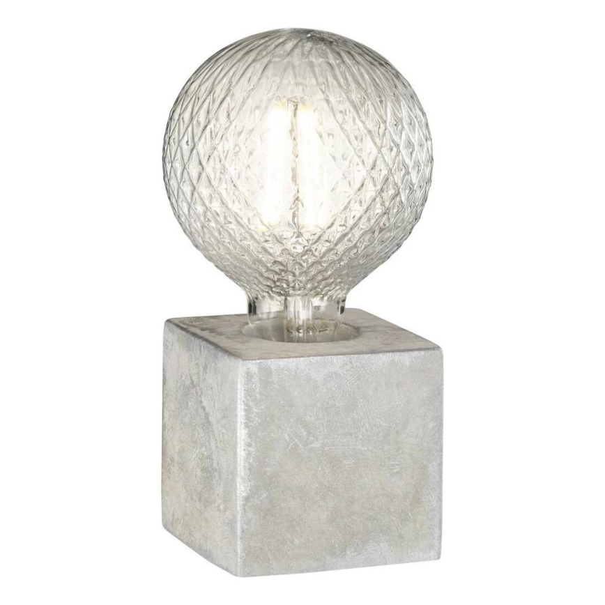 WOFI 8213.01.50.7000 - Lampa stołowa BROAD 1xE27/10W/230V beton