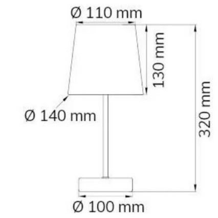 Wofi 8324.01.10.0000 - Lampa stołowa CESENA 1xE14/42W/230V czarny