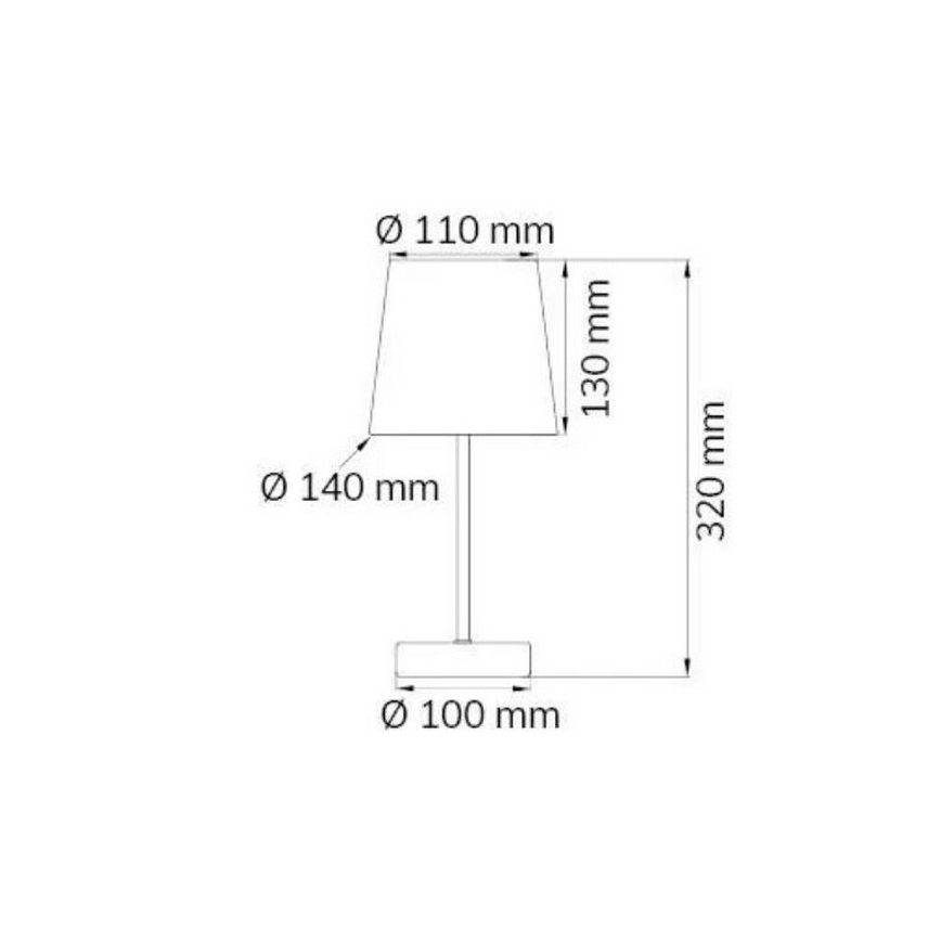 Wofi 8324.01.50.0000 - Lampa stołowa CESENA 1xE14/42W/230V szary