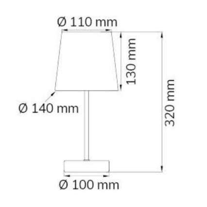 Wofi 8324.01.94.8000 - Lampa stołowa CESENA 1xE14/42W/230V różowa