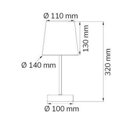 Wofi 832401060000 - Lampa stołowa CESENA 1xE14/42W/230V biała