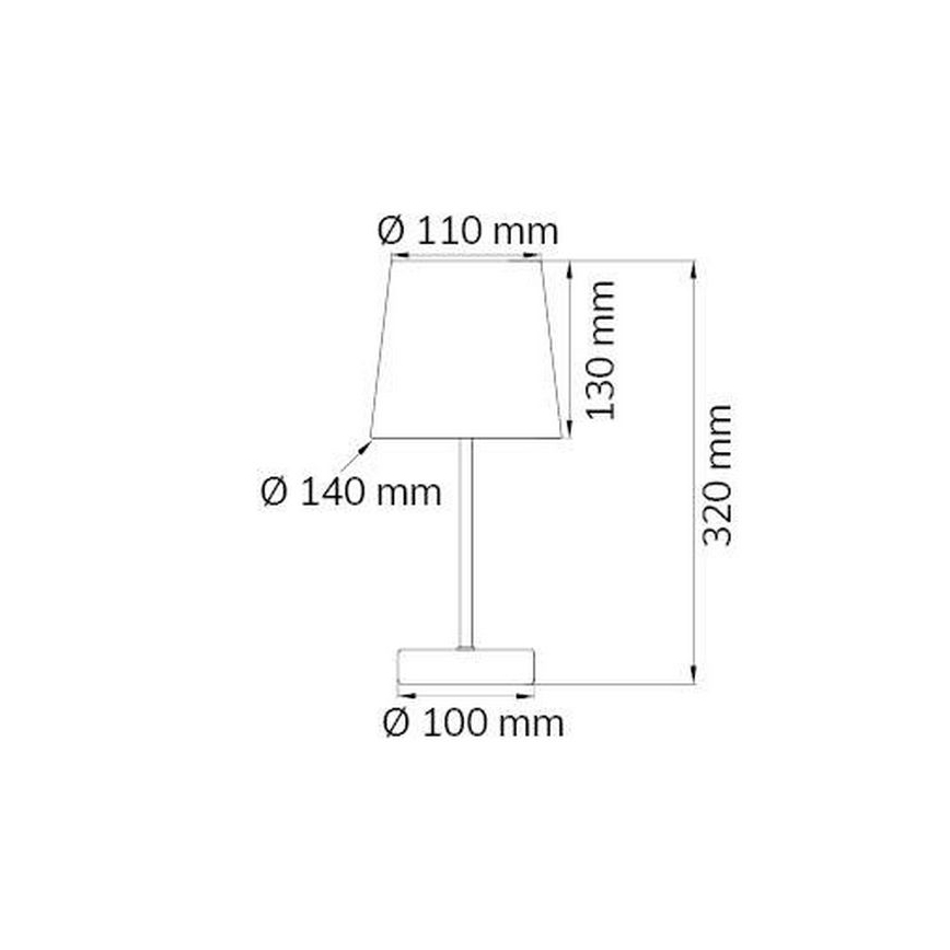 Wofi 832401060000 - Lampa stołowa CESENA 1xE14/42W/230V biała