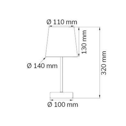 Wofi 832401178000 - Lampa stołowa CESENA 1xE14/42W/230V zielona