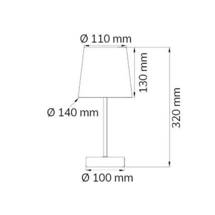 Wofi 832401949000 - Lampa stołowa CESENA 1xE14/42W/230V różowa