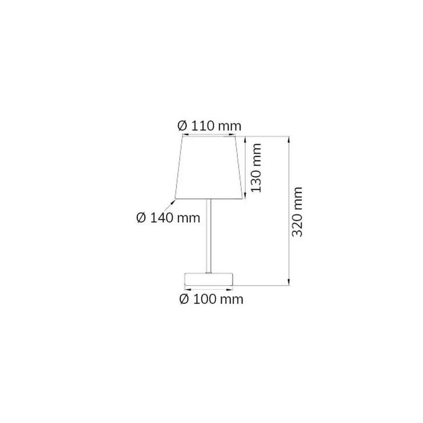 Wofi 832401949000 - Lampa stołowa CESENA 1xE14/42W/230V różowa