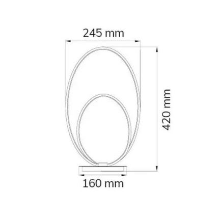 Wofi 8762.01.06.9000 - LED Ściemnialna lampa stołowa NIA LED/16W/230V biała