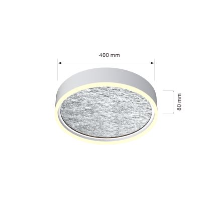 Wofi 9002-103M - LED Plafon ściemnialny BORDEAUX LED/37W/230V srebrny