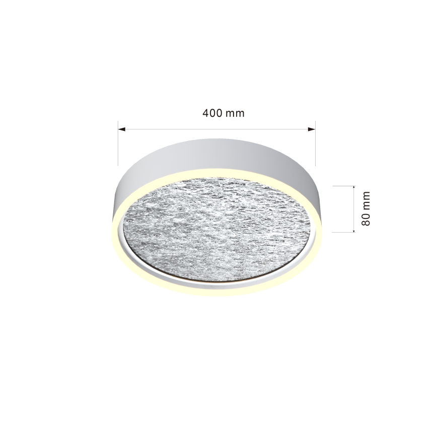 Wofi 9002-103M - LED Plafon ściemnialny BORDEAUX LED/37W/230V srebrny