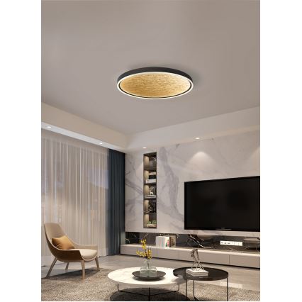 Wofi 9002-104L - LED Plafon ściemnialny BORDEAUX LED/60W/230V czarny/złoty