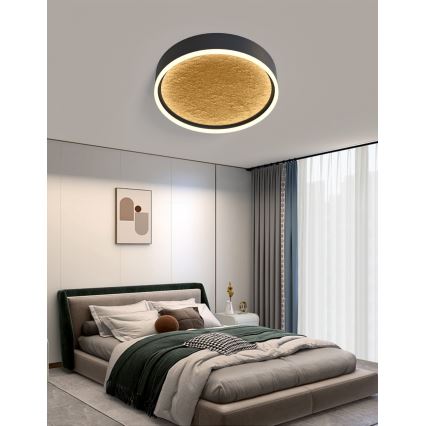 Wofi 9002-104M - LED Plafon ściemnialny BORDEAUX LED/37W/230V czarny/złoty