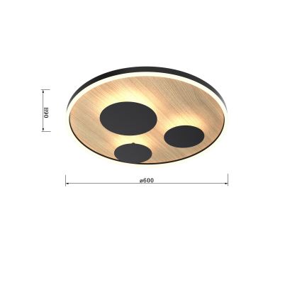 Wofi 9013-306L - LED Plafon ściemnialny REIMS LED/40W/230V