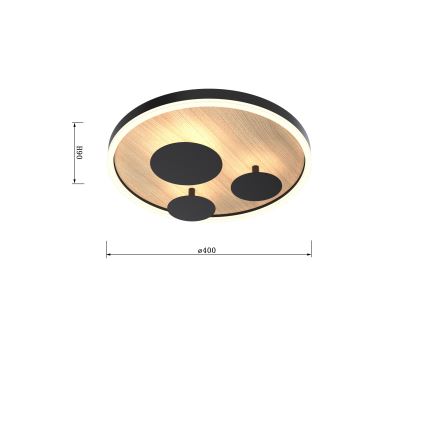 Wofi 9013-306S - LED Plafon ściemnialny REIMS LED/26W/230V