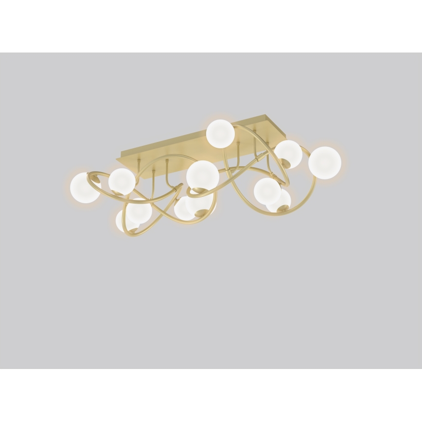 Wofi 9014-1201 - LED Żyrandol natynkowy NANCY 12xG9/3,5W/230V złoty/biały