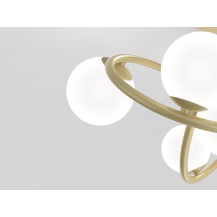 Wofi 9014-1201 - LED Żyrandol natynkowy NANCY 12xG9/3,5W/230V złoty/biały