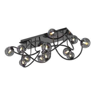 Wofi 9014-1205 - LED Żyrandol natynkowy NANCY 12xG9/3,5W/230V czarny/chrom błyszczący
