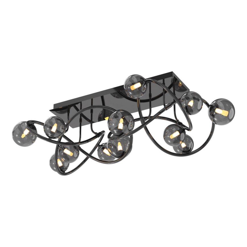 Wofi 9014-1205 - LED Żyrandol natynkowy NANCY 12xG9/3,5W/230V czarny/chrom błyszczący