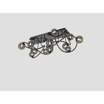 Wofi 9014-1205 - LED Żyrandol natynkowy NANCY 12xG9/3,5W/230V czarny/chrom błyszczący