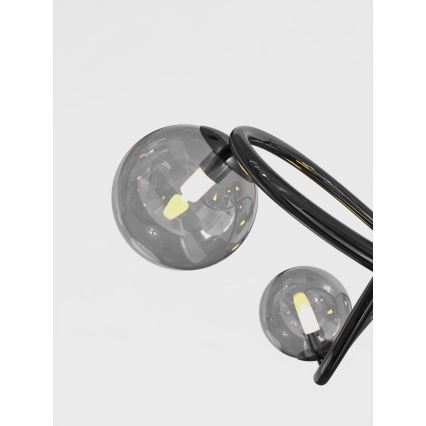 Wofi 9014-1205 - LED Żyrandol natynkowy NANCY 12xG9/3,5W/230V czarny/chrom błyszczący