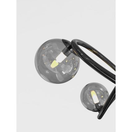 Wofi 9014-1205 - LED Żyrandol natynkowy NANCY 12xG9/3,5W/230V czarny chrom