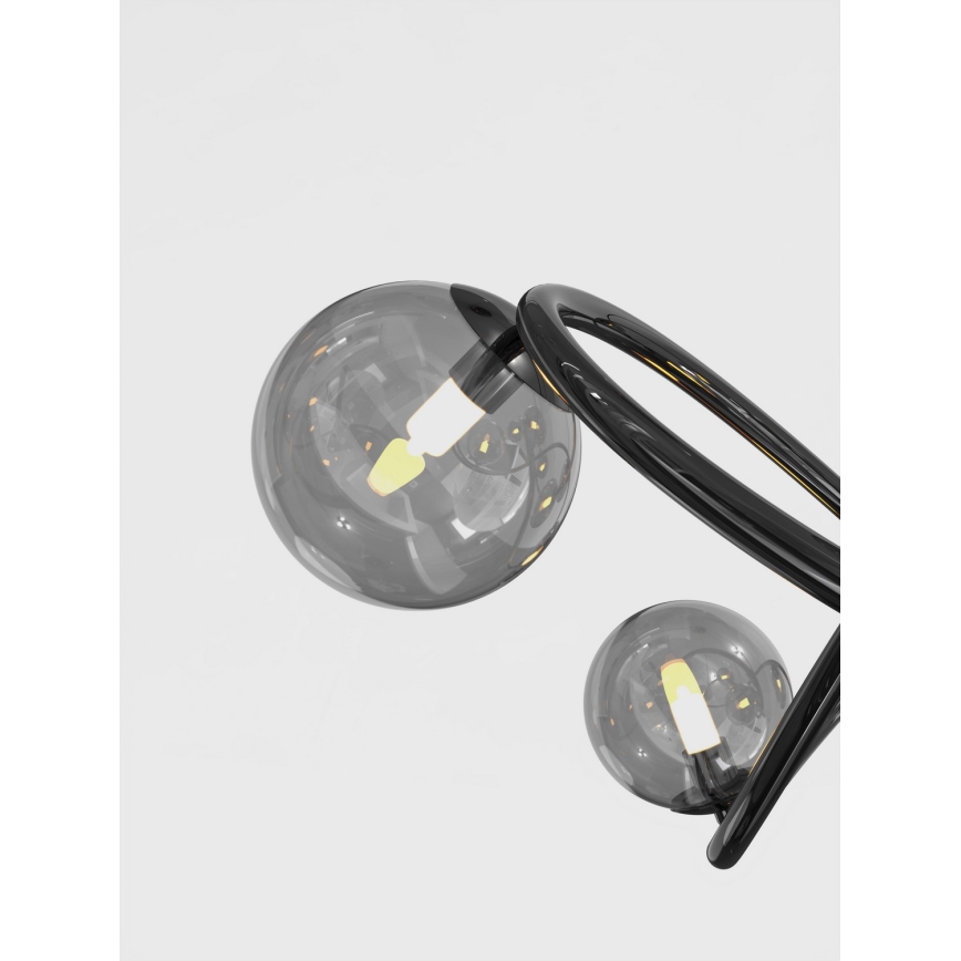 Wofi 9014-1205 - LED Żyrandol natynkowy NANCY 12xG9/3,5W/230V czarny/chrom błyszczący