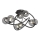 Wofi 9014-805 - LED Żyrandol natynkowy NANCY 8xG9/3,5W/230V czarny/chrom błyszczący