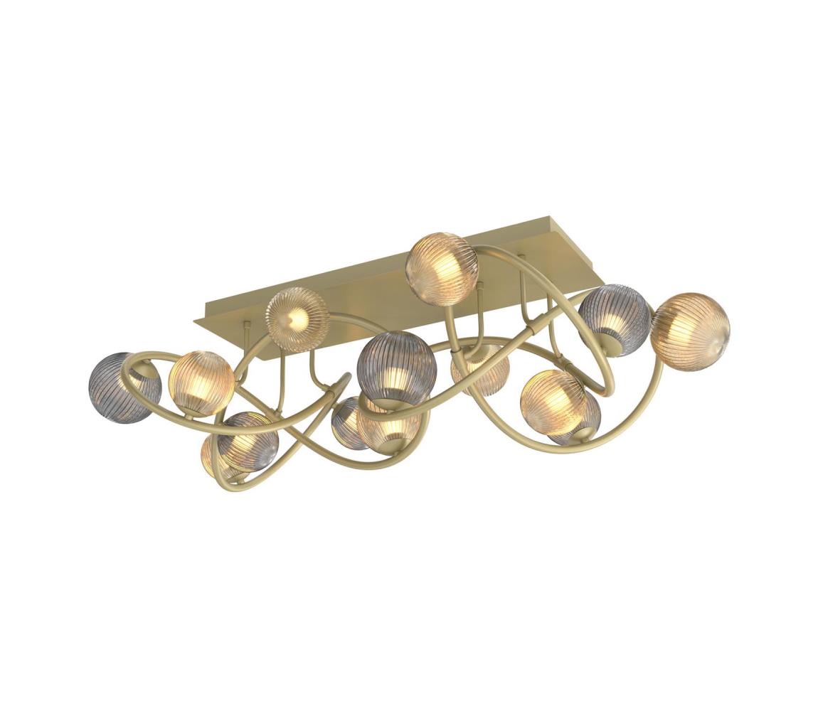 Wofi 9015-1204 - LED Żyrandol natynkowy METZ 12xG9/3,5W/230V złoty/szary