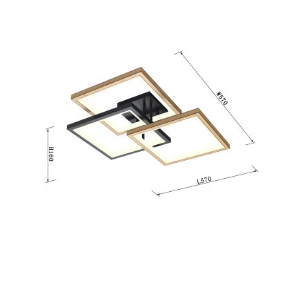 Wofi 9022-306S - LED Plafon ściemnialny MATERA LED/40W/230V