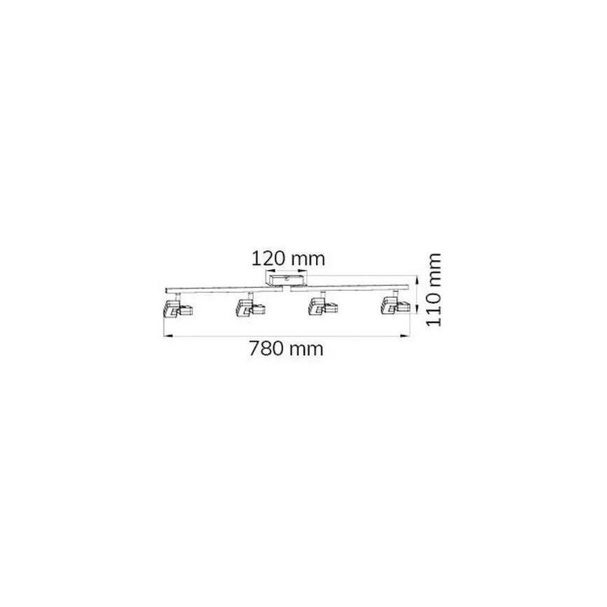 Wofi 9026.04.64.5000 - LED Oświetlenie punktowe ZARA 4xLED/5,2W/230V