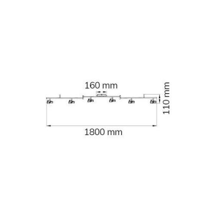 Wofi 9026.06.64.5000 - LED Oświetlenie punktowe ZARA 6xLED/5,2W/230V