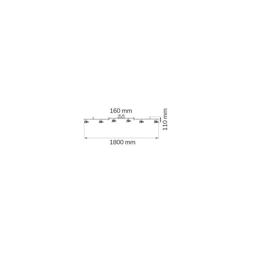 Wofi 9026.06.64.5000 - LED Oświetlenie punktowe ZARA 6xLED/5,2W/230V