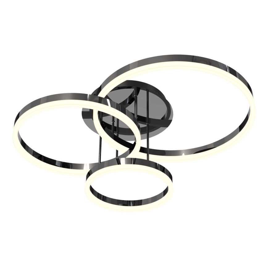 Wofi 9049-405 - LED Ściemnialny żyrandol natynkowy PERPIGNAN LED/51W/230V czarny/chrom błyszczący