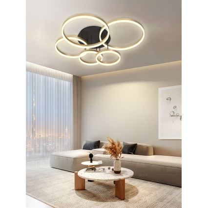 Wofi 9049-601 - LED Ściemnialny żyrandol natynkowy PERPIGNAN LED/80W/230V złoty