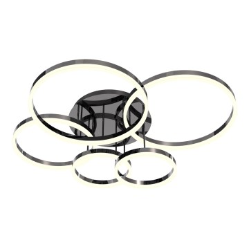 Wofi 9049-605 - LED Ściemnialny żyrandol natynkowy PERPIGNAN LED/80W/230V czarny/chrom błyszczący