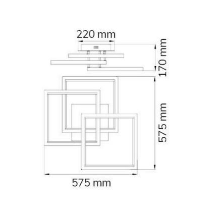 Wofi 9531.03.54.7000 - LED Ściemnialny żyrandol natynkowy VISO LED/40W/230V