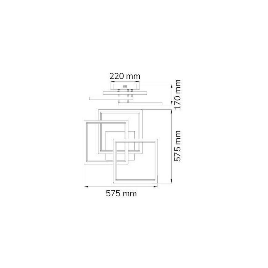 Wofi 9531.03.54.7000 - LED Ściemnialny żyrandol natynkowy VISO LED/40W/230V