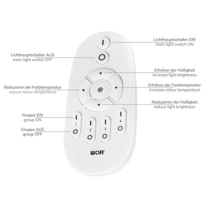 Wofi 9694.01.70.7120 - LED Plafon ściemnialny MILO LED/52W/230V 2700-6000K + pilot