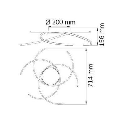 Wofi - LED Plafon JULS LED/24W/230V