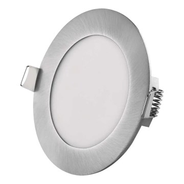 Wpuszczana oprawa sufitowa LED NEXXO, 7W/230V, 3000/3500/4000K, srebrna, śr. 12 cm