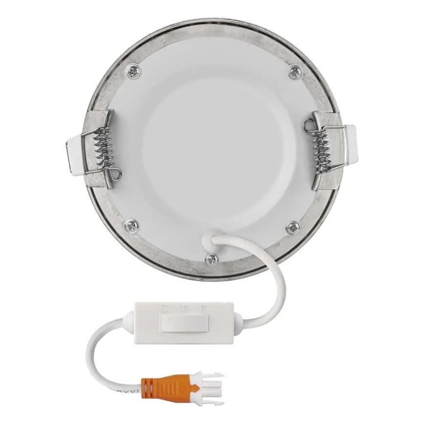 Wpuszczana oprawa sufitowa LED NEXXO, 7W/230V, 3000/3500/4000K, srebrna, śr. 12 cm