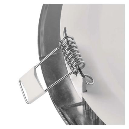 Wpuszczana oprawa sufitowa LED NEXXO, 7W/230V, 3000/3500/4000K, srebrna, śr. 12 cm