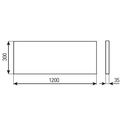 Ściemnialny wpuszczany panel sufitowy LED do łazienki STELLA LED/28/32/36/40W/230V 30x120 cm CRI 90 IP44 biały