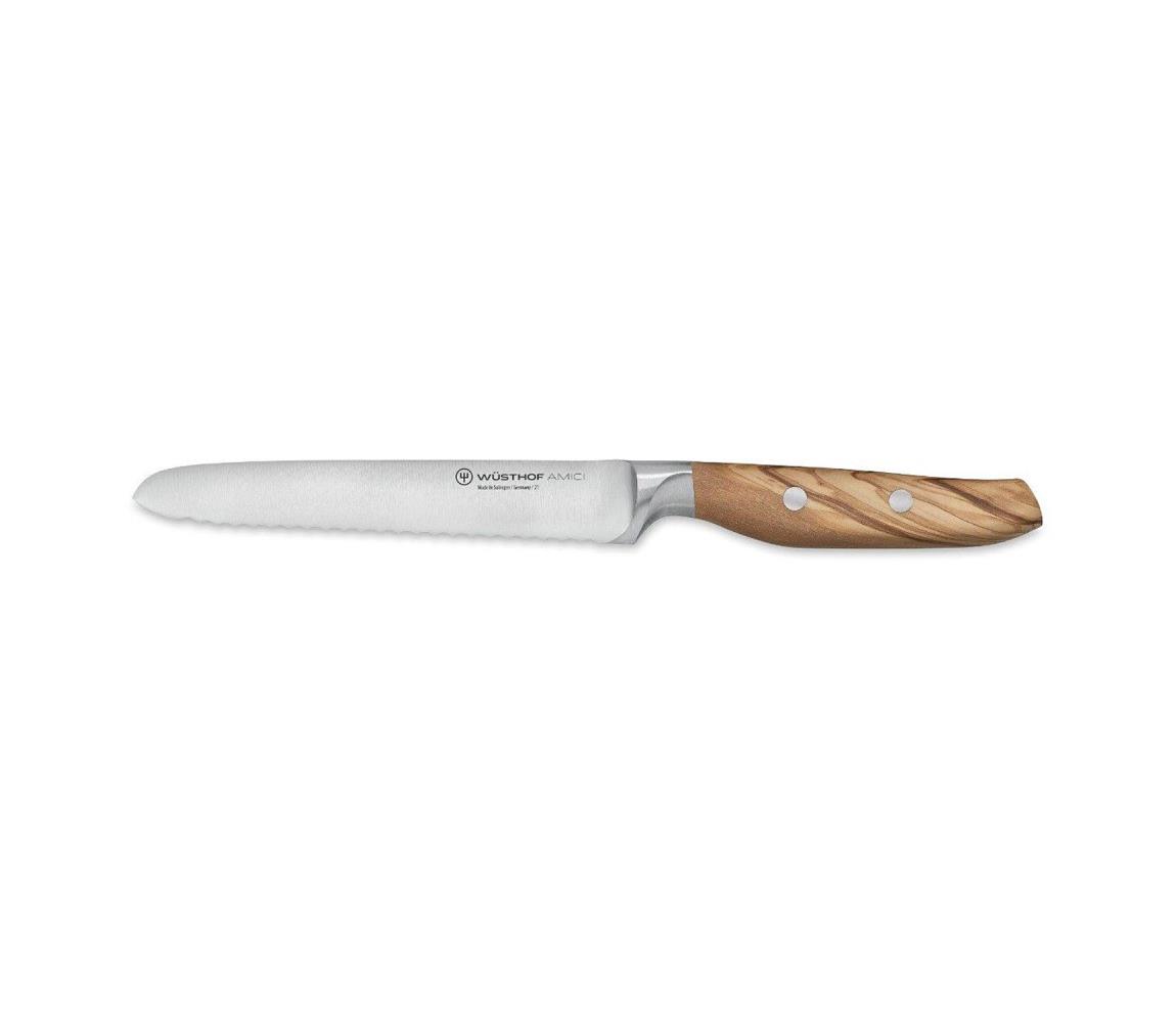 Wüsthof - Nóż kuchenny do pieczywa AMICI 14 cm drewno oliwne