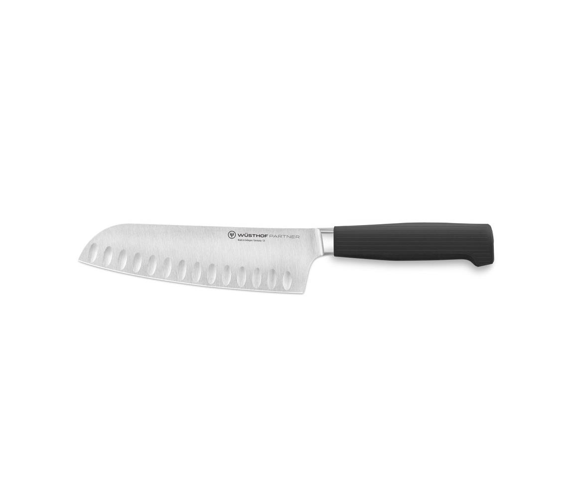 Wüsthof - Nóż kuchenny Santoku PARTNER 17 cm, czarny