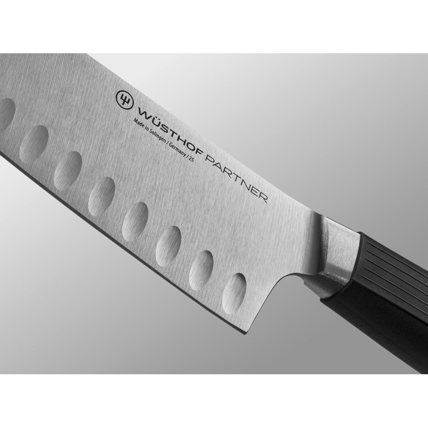 Wüsthof - Nóż kuchenny Santoku PARTNER 17 cm, czarny