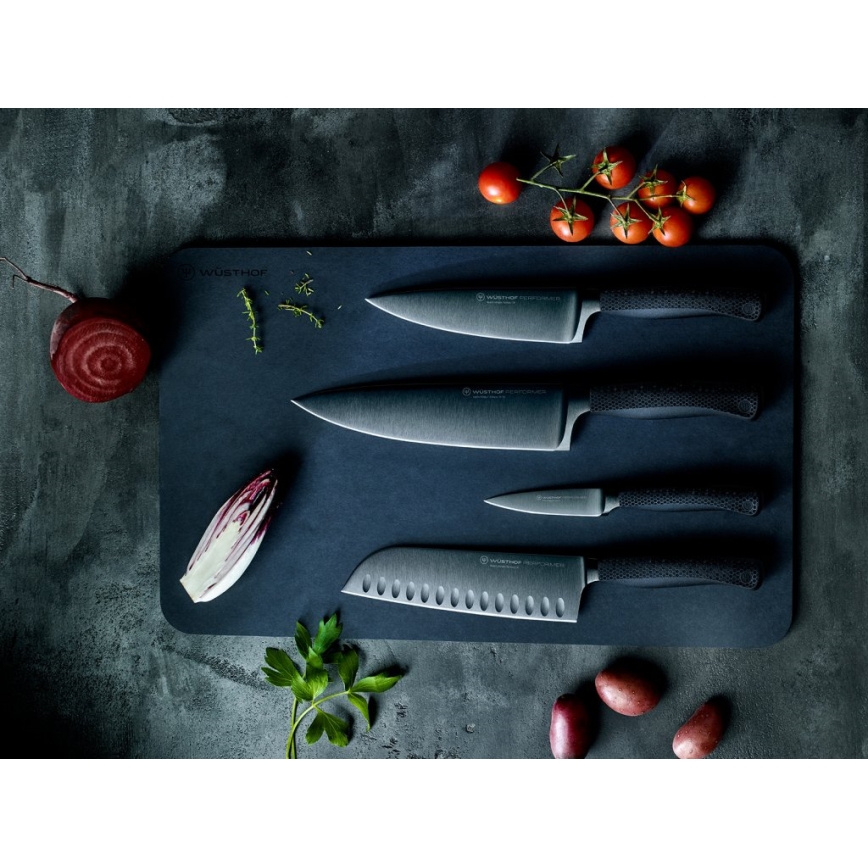 Wüsthof - Nóż kuchenny santoku PERFORMER 17 cm czarny
