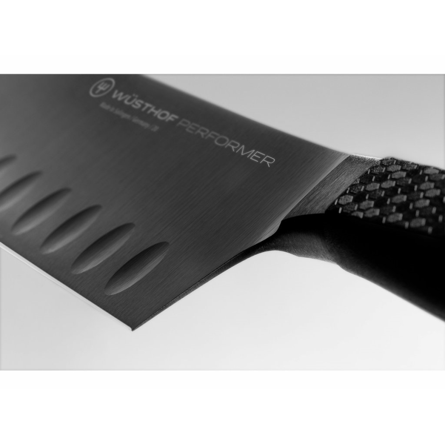 Wüsthof - Nóż kuchenny santoku PERFORMER 17 cm czarny