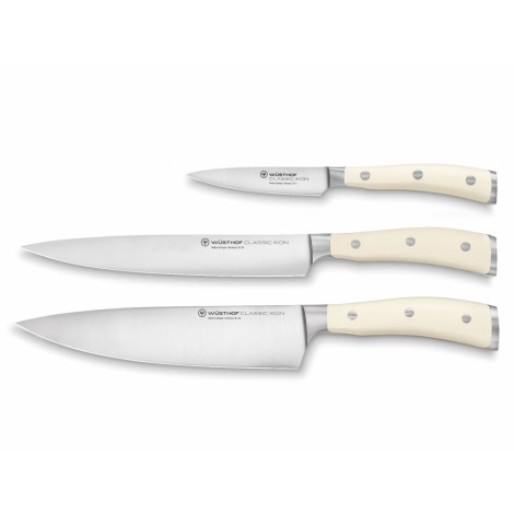 Wüsthof - Zestaw noży kuchennych CLASSIC IKON 3 szt. kremowy