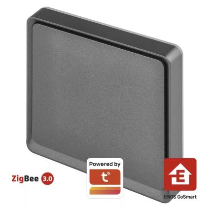 Wyłącznik 1-przycisk GoSmart 1xCR2430 Tuya czarny